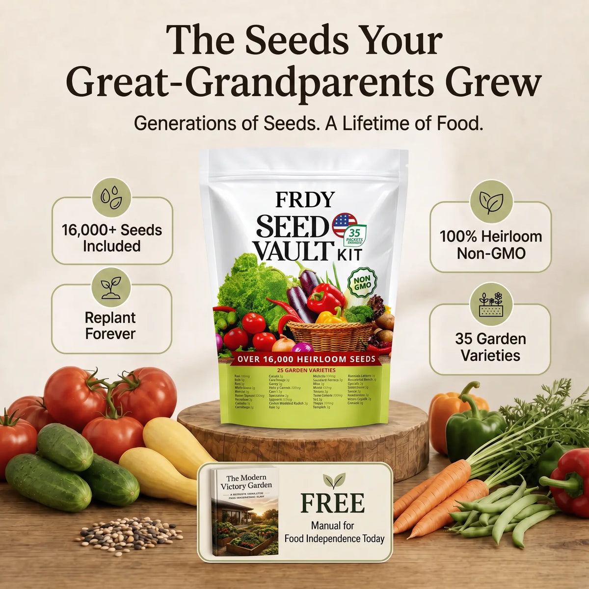 Heirloom Seed Vault Kit